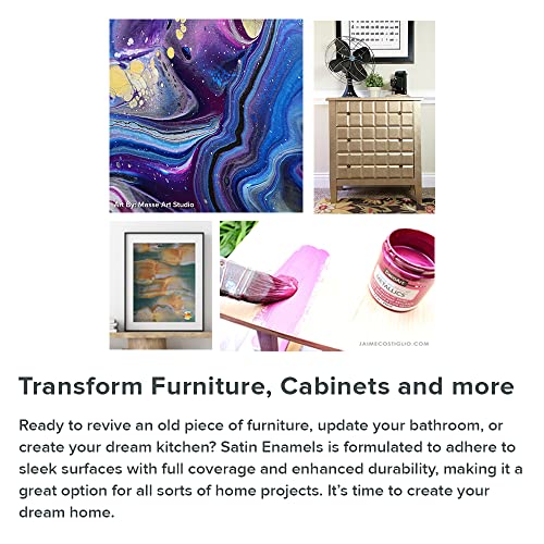 DecoArt Americana Metallics 24K Gold Paint, 3 Pack 8oz Metallic 24K Gold Acrylic Paint - Water Based Multi Surface Paint for Arts and Crafts, Home DecoArt