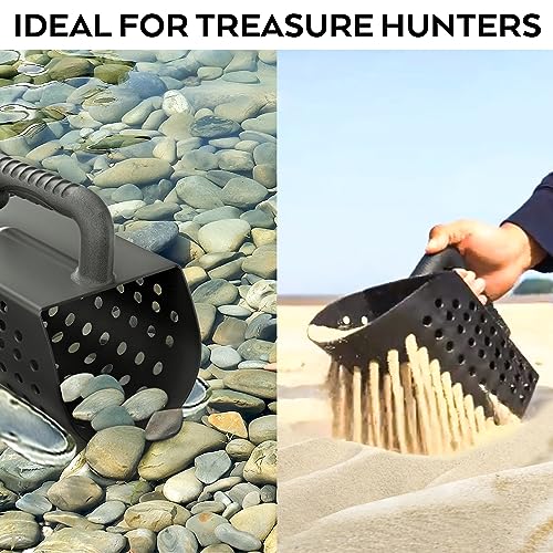 INCLY Sand Scoop & Shovel, Detecting Accessories for Kid & Adult Metal Detector, Sand Sifter Treasure Hunting & Digging Tool at The Beach & More, INCLY
