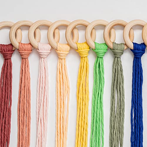 Mandala Crafts 50 5CM 2 Inch DIY Natural Wood Rings for Crafts - Macrame Wooden Rings - Unfinished Wood Rings for Macrame Rings Knitting Jewelry Mandala Crafts