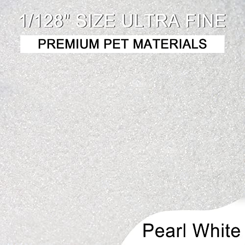 Ceya 3.5oz/ 100g Ultra Fine Glitter Powder Pearl White Glitter 1/128” 0.008” 0.2mm for Slime Epoxy Resin Craft Tumbler Jewelry Nail Art Festival ceya