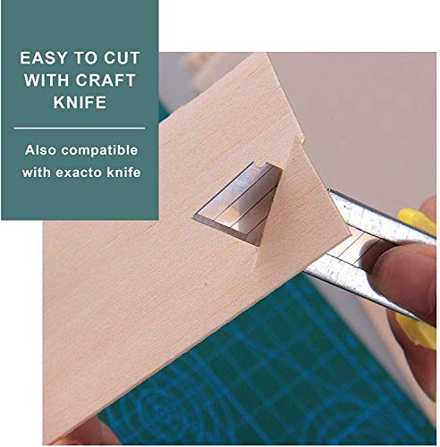 12 Sheets 8x4 Inch Unfinished Balsa Wood Sheets Thick for Crafts Hobby- 2mm Thick by Craftiff Craftiff