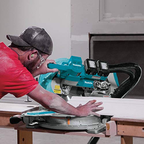Makita XSL04PTU 18V X2 LXT Lithium-Ion (36V) Brushless Cordless 10" Dual-Bevel Sliding Compound Miter Saw Kit, Aws & Laser (5.0Ah) Makita