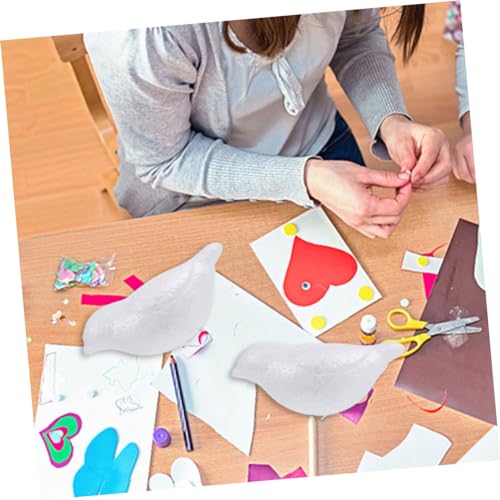 TEHAUX 6pcs Bird Foam White Embryo White Brick Christmas Child TEHAUX