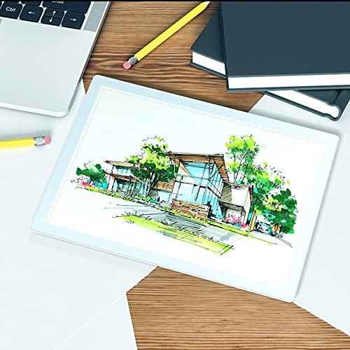 Rechargeable A4 Light Pad, Wireless Battery Powered LED Light Box for Tracing, Ultra-Thin Dimmable Light Board for Weeding Vinyl, Sketching, Drawing, FirstPower