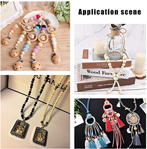 PH PandaHall 500pcs 10mm Wooden Beads, Natural Round Wood Beads Xmas Beads Unfinished Loose Beads Wood Ball Spacer Beads for Macrame Garland PH PandaHall