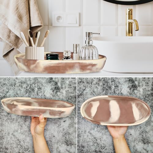 Wehous Large Bowl Resin Mold, 11.6'' Oval Bowl Silicone Molds for Resin Concrete Cement, Epoxy Casting Mold for Jewelry Makeup Storage Container Wehous