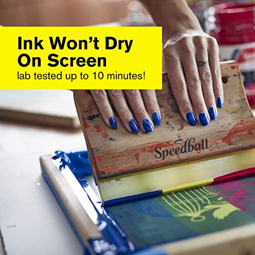 Speedball SB45027 Glo 'n Dark and Fluorescent Screen Printing Ink, 4 oz Jars, Set of 4 Speedball