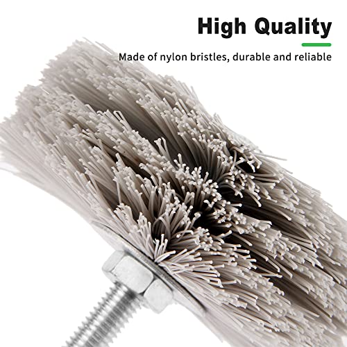 Mtsooning 3PCS Nylon Abrasive Wheel Brush Filament, 320# 400# 600# Grinding Head, Woodwork Polish Grinder with 6mm Threaded Shank for Removing of - WoodArtSupply