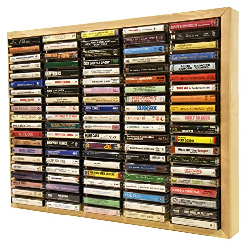 Kingdom LW100 5 x 20 100 Capacity Cassette Rack or Stamp Pad Rack Unfinished Wood for Easy Sorting and Organizing of Cassette Tapes, Stamp Pads, Kingdom