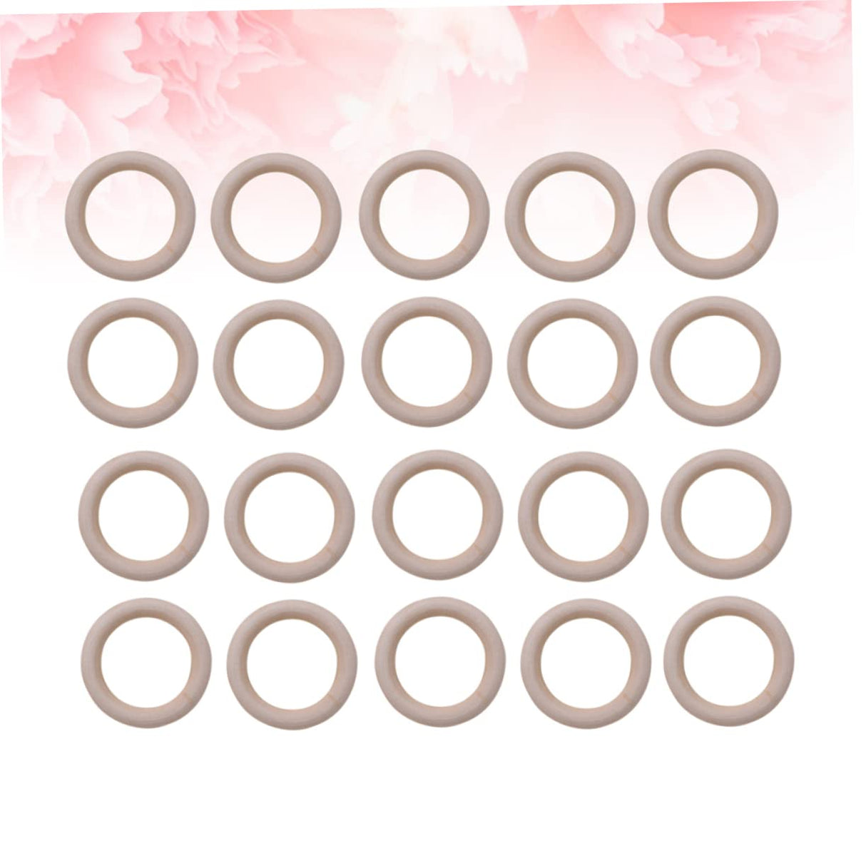 Toyvian 20 Pcs Kids Wooden Toys Kids Educational Toys Baby Kit Unfinished Wooden Rings DIY Baby Teething Ring Rustic Baby Gym Rings Bamboo Baby Toyvian