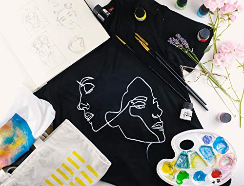 Mont Marte Permanent Fabric Paint Set 8 x 20ml Vivid Colours for Textile, Fabric, T-Shirt, Canvas, Wood, Ceramic, Glass Mont Marte