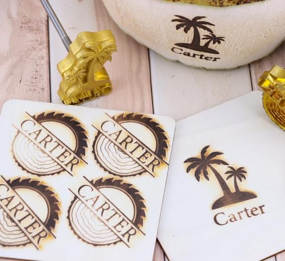 Customizable Brass Coconut Branding Iron for Unique Personalised Stamping TPFOON