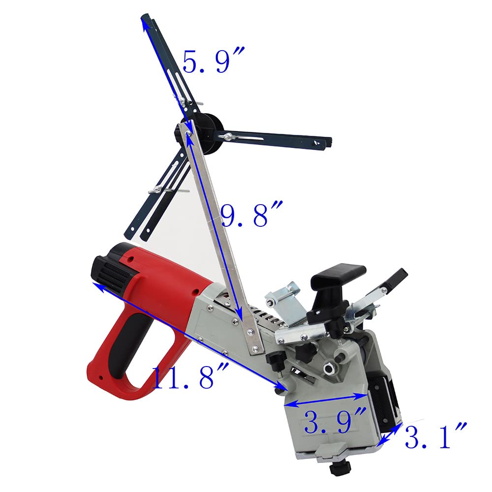 PreAsion 220V Woodworking Curve Straight Manual Edge Bander Small Portable Edge Banding Machine 2000W Woodworking Edge Banding Machine PreAsion