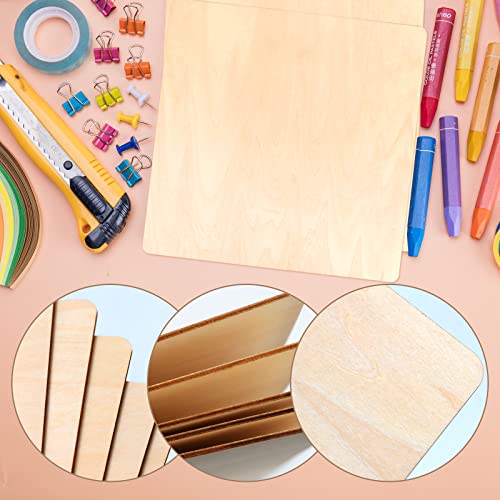 WYKOO 10 PCS Basswood Plywood, 12 x 12 Inch Craft Wood, Premium Unfinished Wood Sheets for Crafts, Hobby, Model Making, Wood Burning and Laser WYKOO