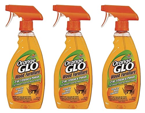 Glo 640823841079 (Pack of 3) Wood Furniture 2-in-1 Clean and Polish, 48 Fl Oz total ORANGE GLO