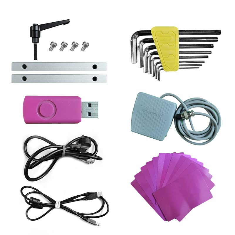 50W Raycus Fiber Laser Engraver Fiber Metal Laser Marking Machine with Optional Lens 110X110mm/150X150mm/175X175mm (50W Raycus + 150X150mm Lens) LYSECO