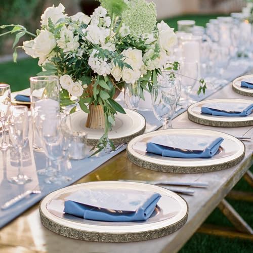 6 Pack Wood Slices 12-13.5 Inch Large Wood Rounds Tree Bark Wood Slices for Centerpieces,Arts,Crafts,DIY Projects,Parties,Holidays and Home Decor ZKHOB