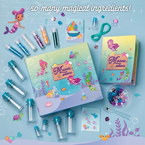Craft-tastic – DIY Mermaid Potions Craft Kit – Includes Mermaid Potion Book with Magical Recipies, Enchanted Ingredients, Potion Cabinet & More! – Craft-tastic