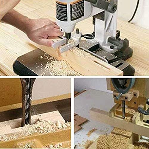 Woodworking Square Hole Drill Bits, HSS Woodworking Square Mortise Drill Bit Wood Mortising Chisel Set Woodworker Hole Saw Power Tool Kits, 1/2 Inch, HSOKEW