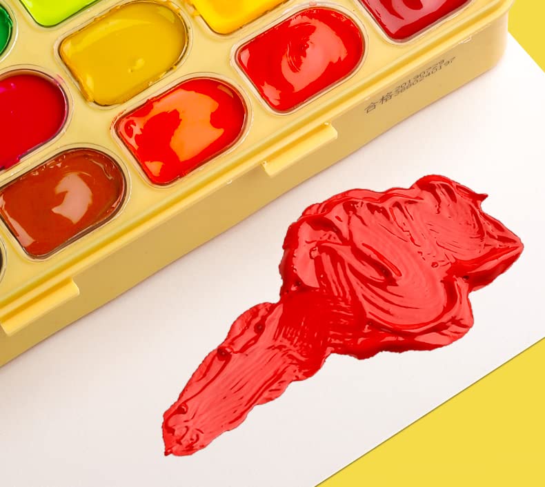 PENTRISTA Gouache Paints Set, 18 Colors*30ml, Jelly Gouache Paint Set with Portable Box, Non Toxic Paint for Canvas and Paper, Art Supplies for PENTRISTA