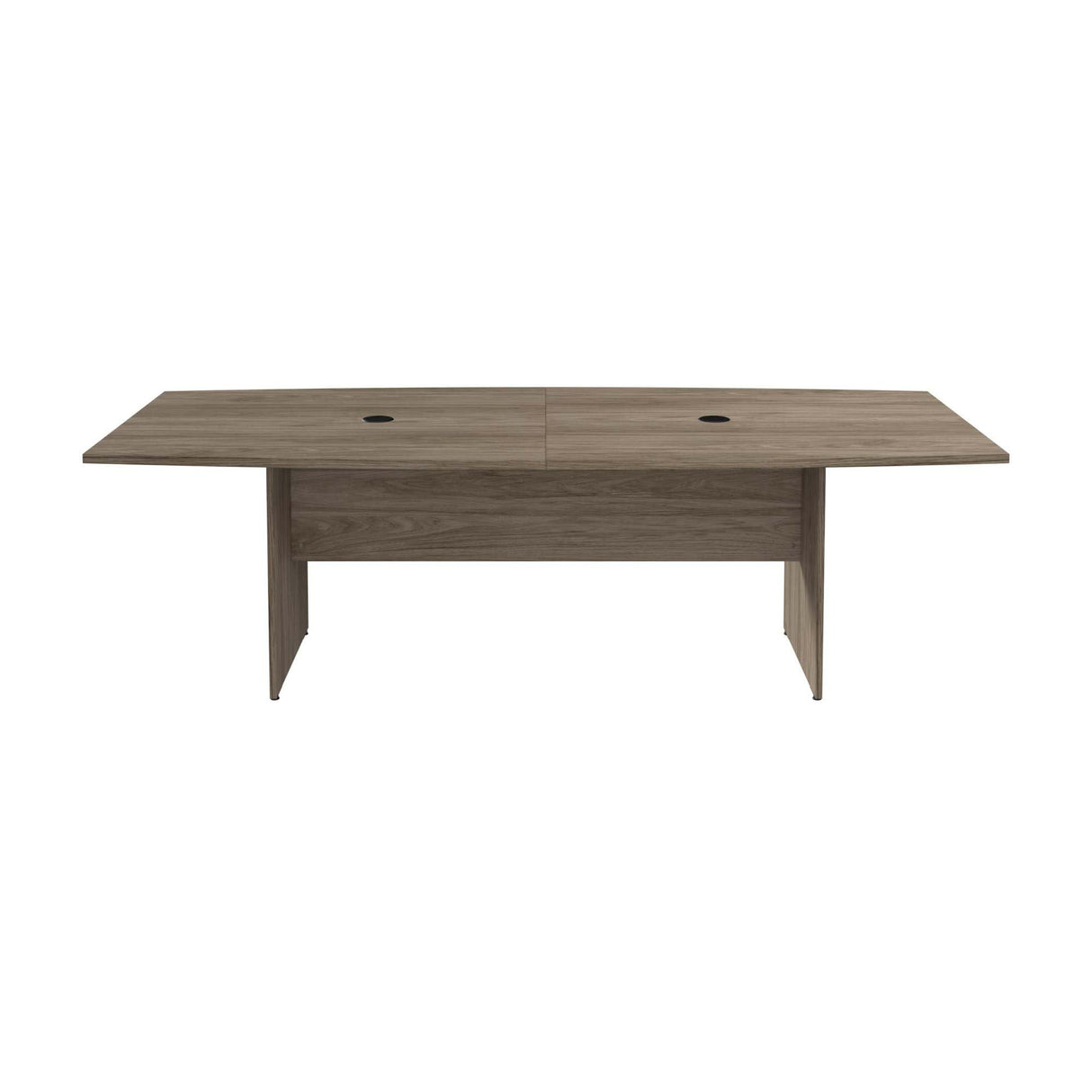 Bush Business Furniture Conference Table for 6-8 People with Wood Base | Boat Shaped 8 Foot Desk for Office Boardrooms and Training Rooms, 96W x 42D, Bush Business Furniture