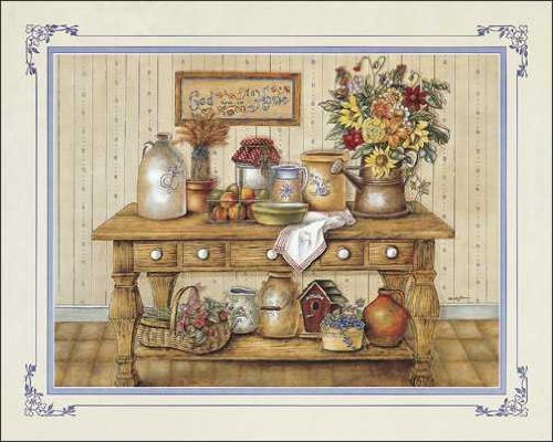 DSC Country Jugs Gardening Bench Paper Tole 3D Decoupage Craft Kit Size 8x10 inches 18582 (The Additional Pictures Show This Craft Kit Assembled and DSC