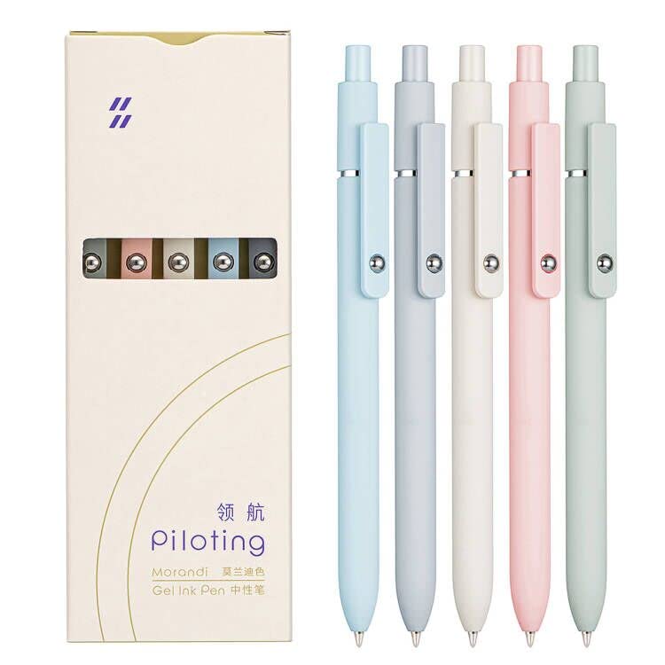 Lanxivi 5PCS Gel Pens Quick Dry Ink Pens Black Refill with 10 Additional Refills 0.5mm Fine Point Premium Retractable Ballpoint Pens Lanxivi