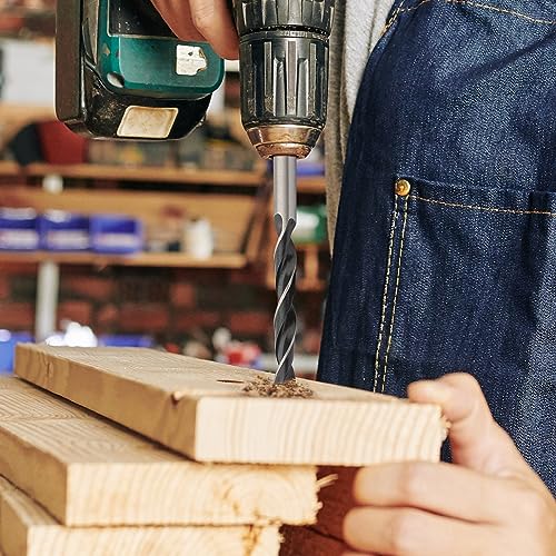 Gunpla 8pcs Wood Drill Bits Set, Carbon Steel Twist Brad Point Drill Bits Woodworking Bore Holes Durable Drilling Tools Kit with Storage Case for Gunpla