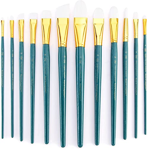 Royal Brush Manufacturing Royal and Langnickel Zip N' Close 12-Piece Brush Set, Medium White Taklon Royal Brush Manufacturing Company
