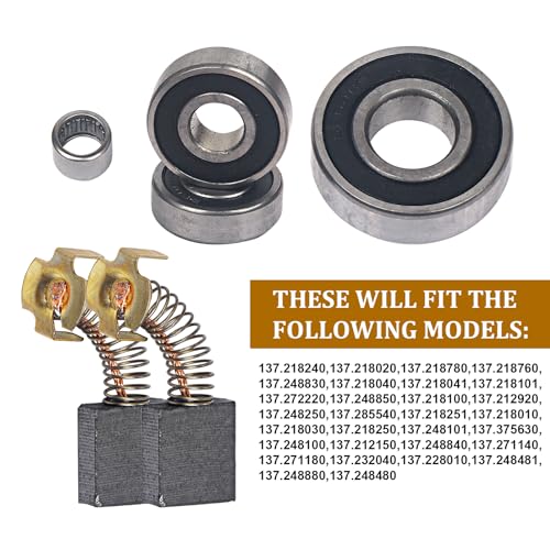 Replacement for Sears Craftsman RM870 RM871 RM872 Motor Rebuild Kit Motor Armature Bearing Set Compatible with 137.XXXXXX Series Motorized 10" Table GZJoSum