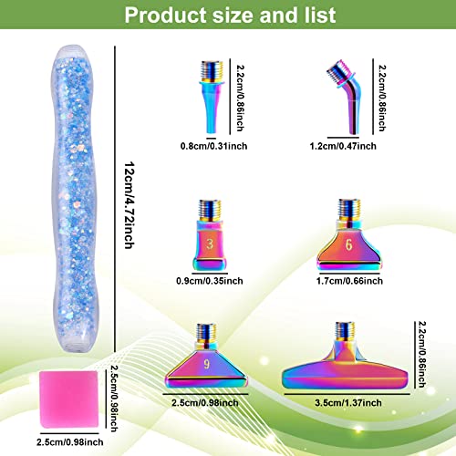 DoreenBow 13Pcs Diamond Painting Metal Tips Screw Thread Tips Luminous Diamond Painting Pen Accessories Multi Placer Tips 5D Diamond Painting Tools DoreenBow