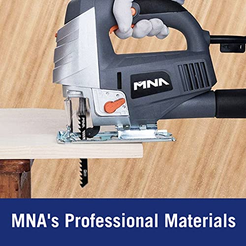 MNA Multi-Purpose Jig-Saw Blades, 50 Pieces, Assorted Jig Saw Kit Value Pack for Wood, Plastic and Metal Cutting with Carry Case MNA