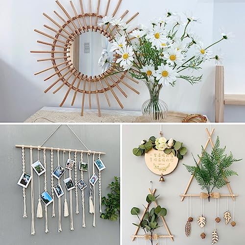 Wooden Dowel Dods Wood Dowels, 10PCS 1/2 x 12" Natural Round Bamboo Sticks for Crafting, Macrame Dowel, Unfinished Hardwood Sticks for Crafts, Coowayze