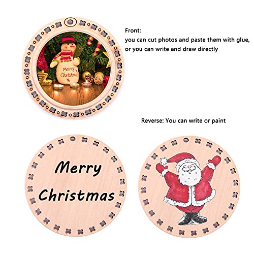 CBCMY 20 Pcs 2.16 inches Natural Wood Slices Craft Unfinished Wood kit Predrilled with Hole Wooden Circles for DIY Crafts Wedding Decorations CBCMY