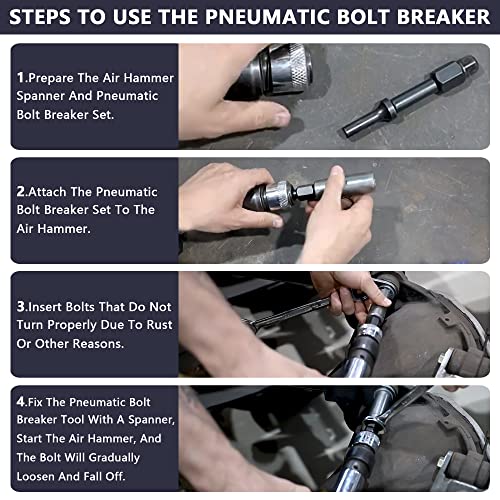 32029 Pneumatic Bolt Breaker Set, Pneumatic Bolt Breaker Set 37315 & 37316, helps remove seized and frozen bolts and nuts. Designed to be used with a Wndine