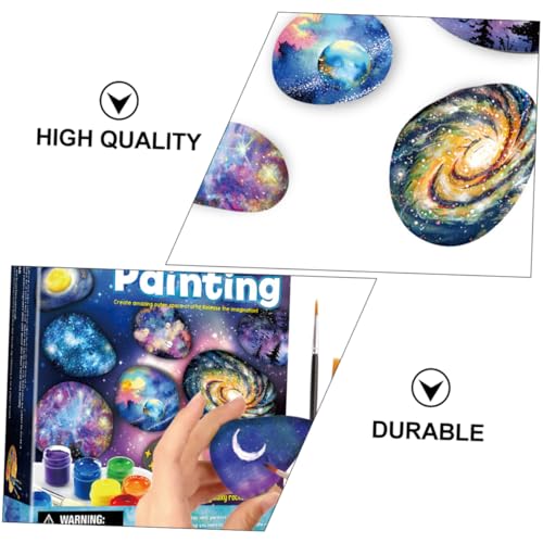 KONTONTY 1 Set Stone Painting Puzzle Toy DIY Painting Stones Smooth Bundle River Stones Rock Art kit Kids Toys Kids Suit Kids Painting Kit Painting KONTONTY