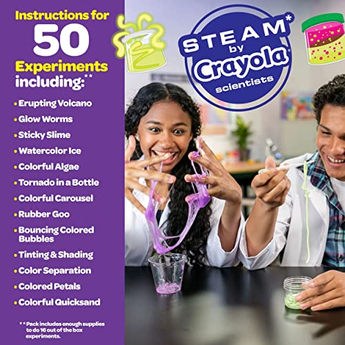 Crayola Color Chemistry Set (50 Experiments), Science Kit For Kids, STEM Toy for Kids, Holiday Gift for Teens, Ages 7, 8, 9, 10 Crayola