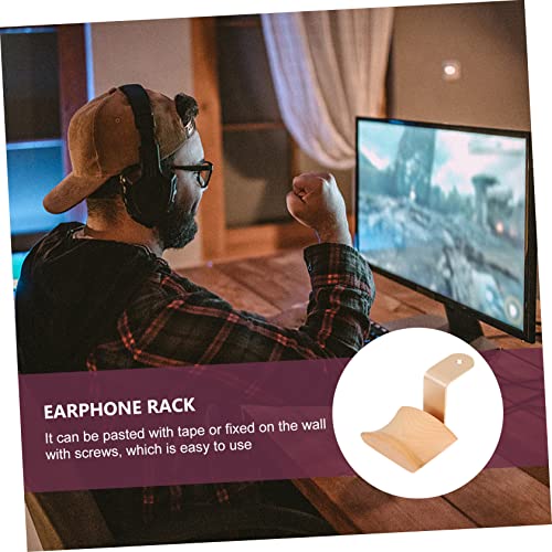 SUPVOX 1 Pc Solid Wood Headphone Stand Desk Headset Holder Headset Rack Headphones Holder Headphone Rack Headphone Hanger Storage Rack Headphone SUPVOX