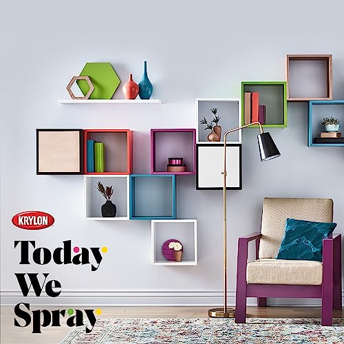 Krylon KSCB028 Short Cuts Brush-On Paint, 1-Ounce, Flat Black Krylon