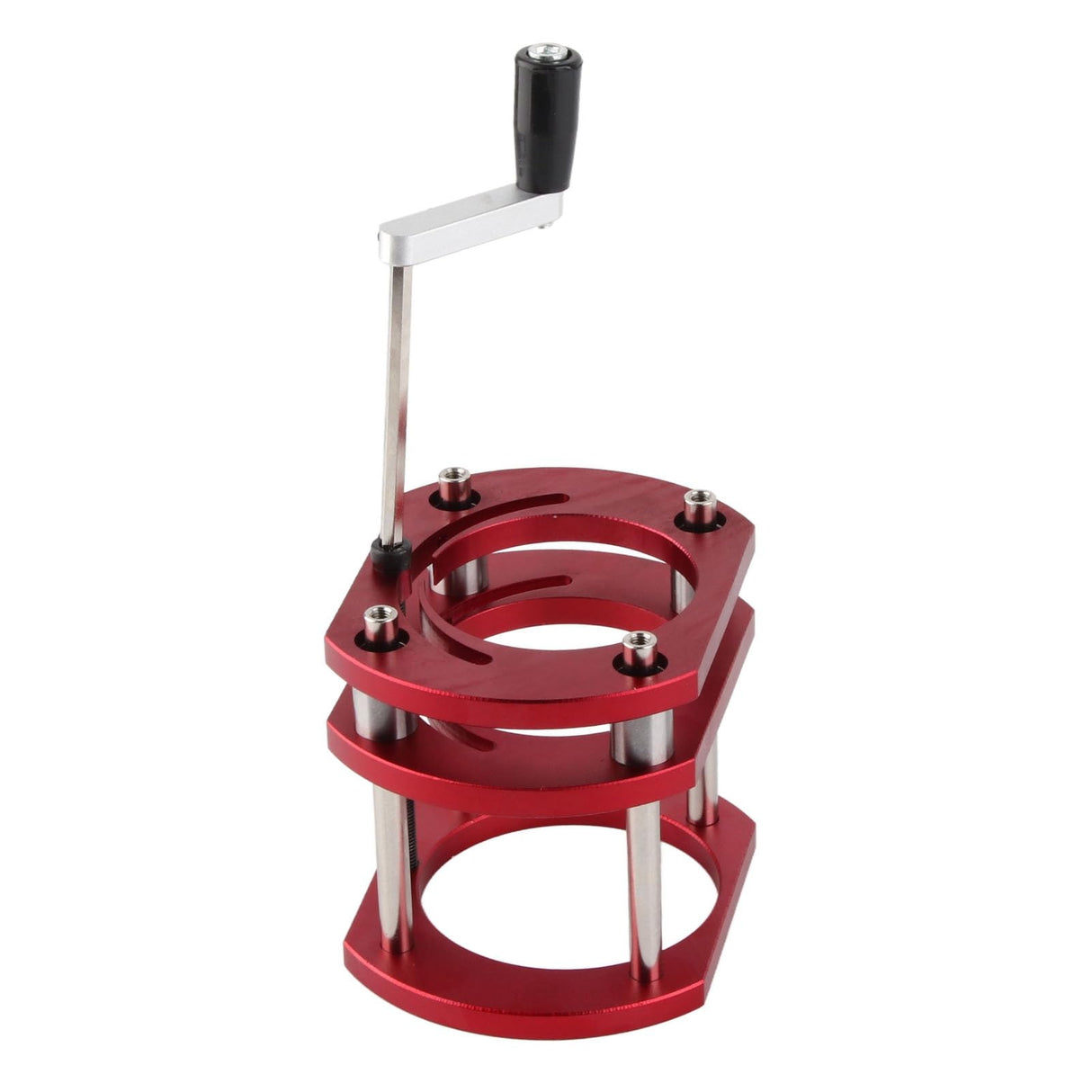 Router Lift Base, Aluminum Alloy Stainless Steel 4 Jaw Clamping Router Table Lifting System Base for Small Trimming Machines Walfront