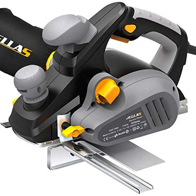 Electric Planer, JELLAS 7.5-Amp 16500 Rpm Power Hand Planer, 3-1/4 Inch Cut Width, Dual-dust out System, Dual-handle Design, Blade Protector, 2