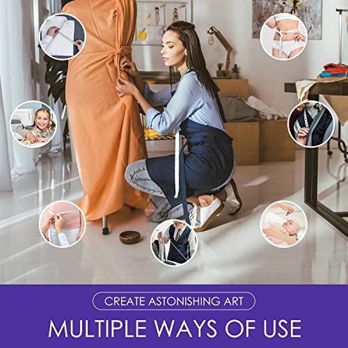 Tape Measure, iBayam Soft Ruler Measuring Tape for Body Weight Loss Fabric Sewing Tailor Cloth Vinyl Measurement Craft Supplies, 60-Inch Double Scale iBayam