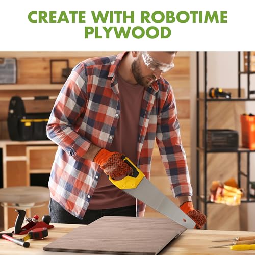 ROBOTIME 6Pcs 3mm Walnut Plywood for Laser Cutting, 1/8 Plywood Crafting Wood 12"x12", Engraving and DIY Projects, Thin Walnut Boards for Wood ROBOTIME