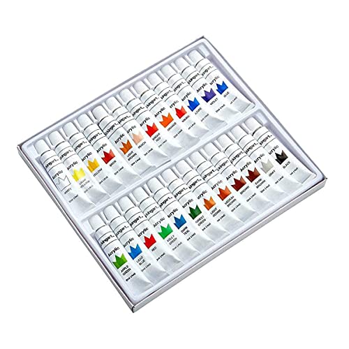 KINGART Studio Acrylic Paint, 12ml (.4oz), Set of 24 Colors KINGART