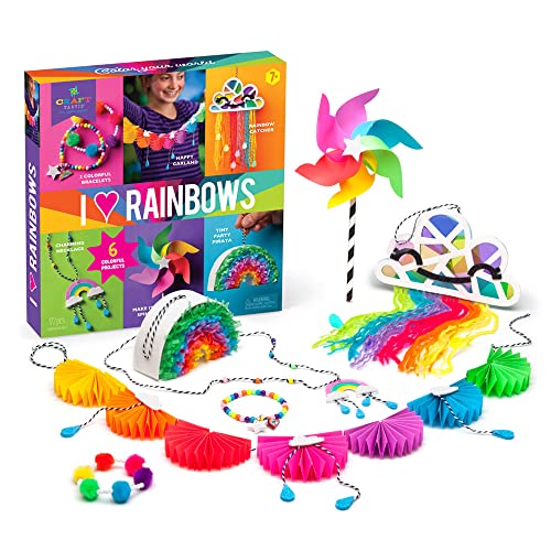 Craft-tastic – I Love Rainbows Craft Kit – Make 6 Colorful Arts & Crafts Projects Craft-tastic