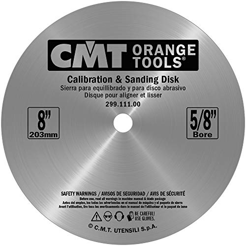 CMT 299.111.00 8" Table Saw Balance Blade & Sanding Disc Set 5/8" Bore CMT