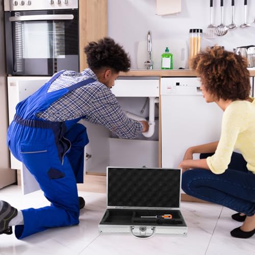 DOITOOL Box Suitcase Tool Chest Locking Briefcase Metal Case Briefcases for Men Hard Briefcase Looking for Men Portable Workstation Briefcase DOITOOL