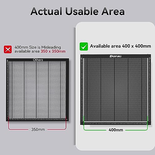Dofiki Honeycomb Laser Bed 400x400mm Magnetic Steel Honeycomb Working Table for Laser Engraver, Honeycomb Panel with Metal Tray for Laser Cutting Dofiki