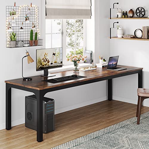 Tribesigns 78.7 Inches Extra Long Computer Desk 2 Person Desk, Double Long Desk, Workstaion for Home Office Tribesigns