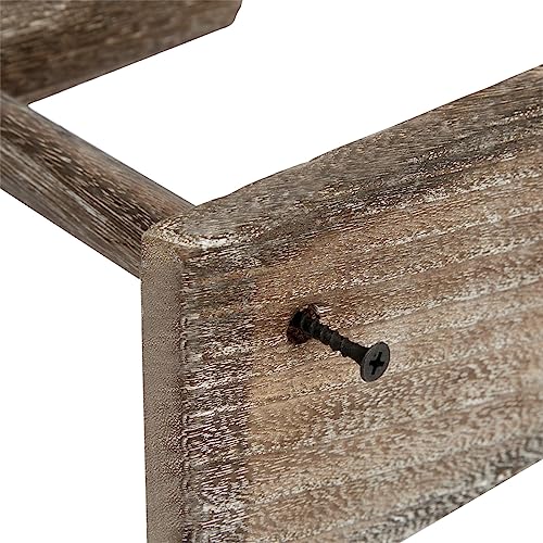 Bright Creations Rustic-Style 2-Tier Jewelry Organizer Stand, Wooden T-Bar Necklace Rack and Bracelet Holder Display for Selling, Bangle, Watch Bright Creations